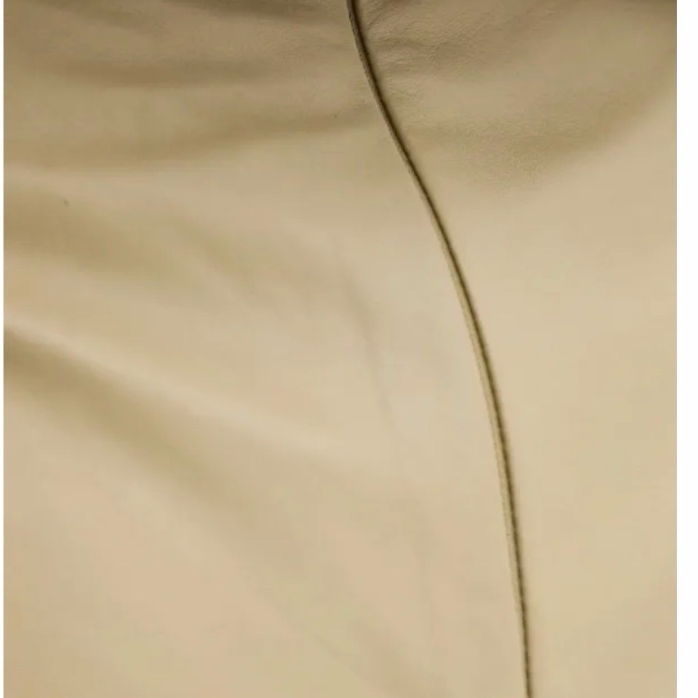 Neutral tan leather Mini Skirt Zip Back Vent | Day Birger et Mikkelsen - Picture 4 of 4